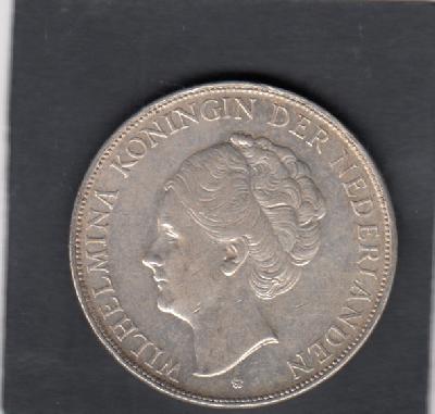 Beschrijving: 2 1/2 Gulden WILHELMINA